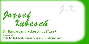 jozsef kubesch business card